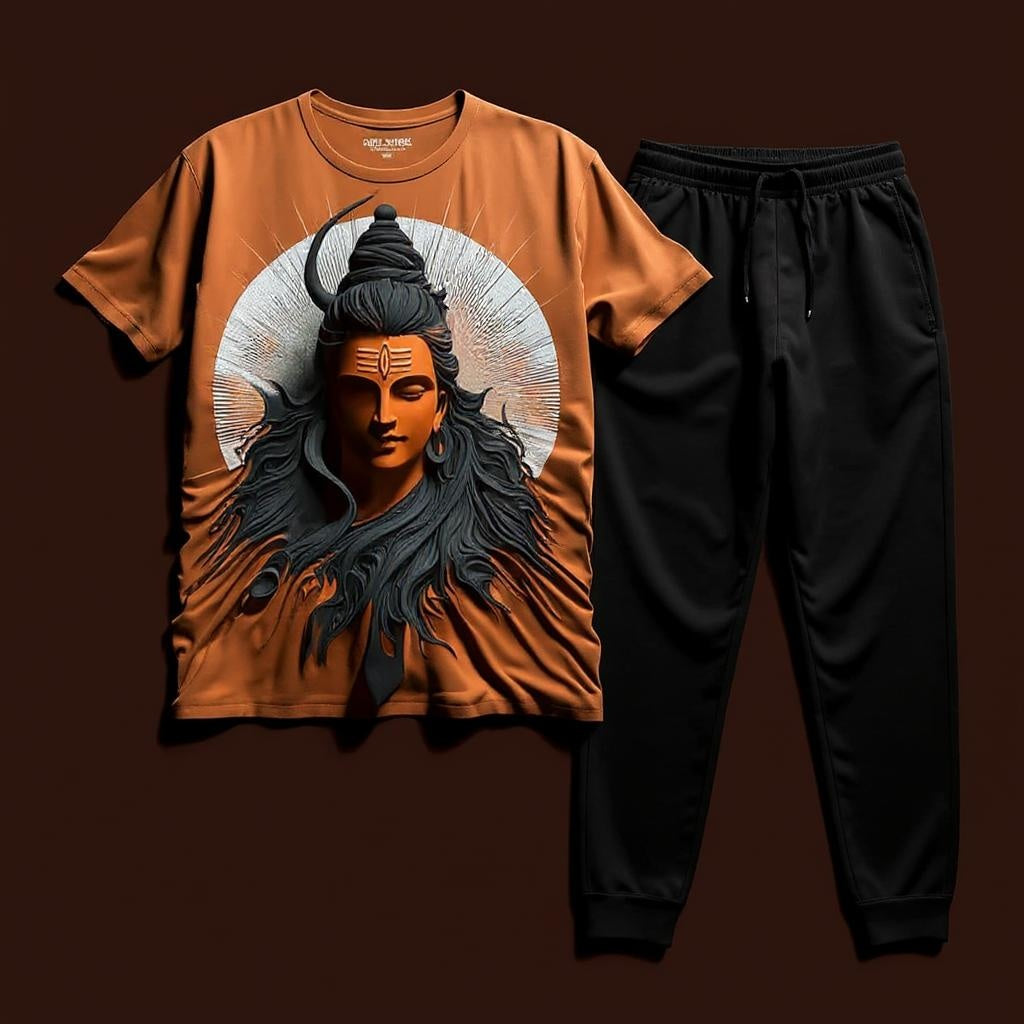 Lord Shiva Cosmic Calm Black T-Shirt