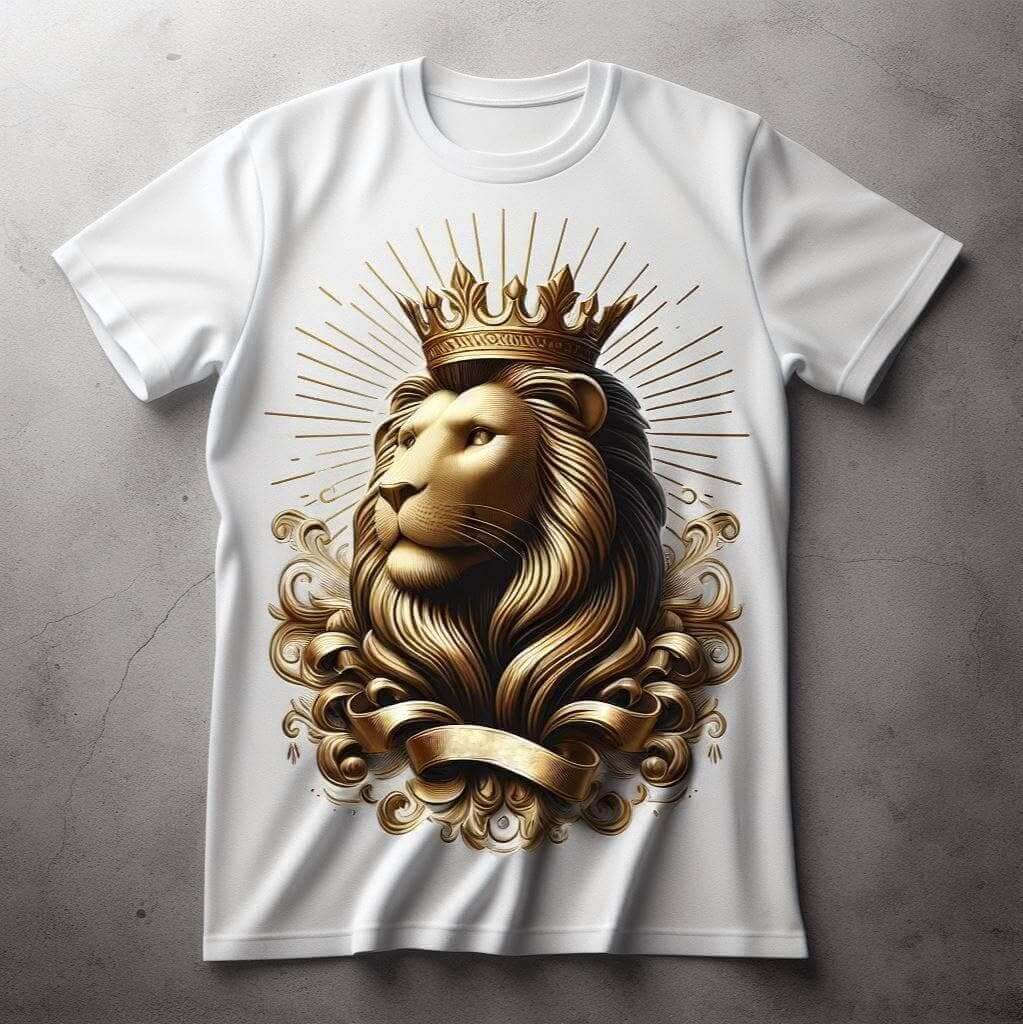 King of the Jungle Lion Tee - Majestic and Powerful - Acquires