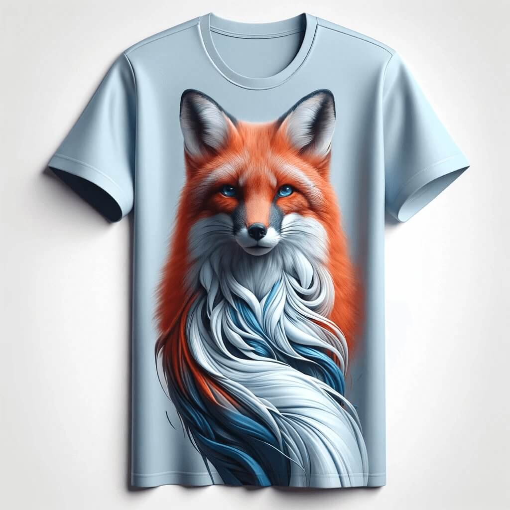 Light Blue Fox T - shirt - Acquires