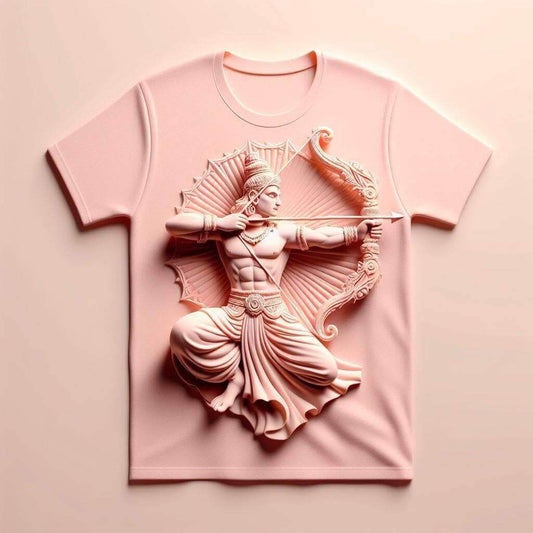 Light Pink Lord Rama Tee - Divine and Serene - Acquires