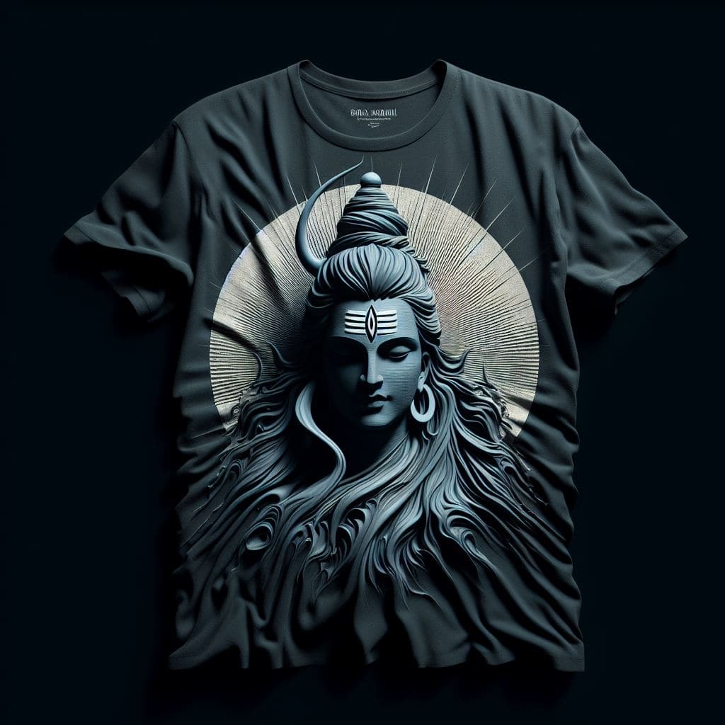 Lord Shiva Cosmic Calm Black T - Shirt - Acquires