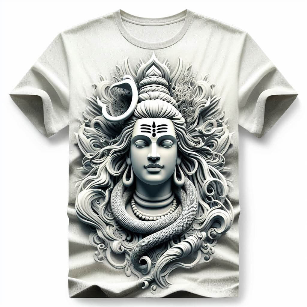 Lord Shiva Emerald White T - Shirt - Acquires