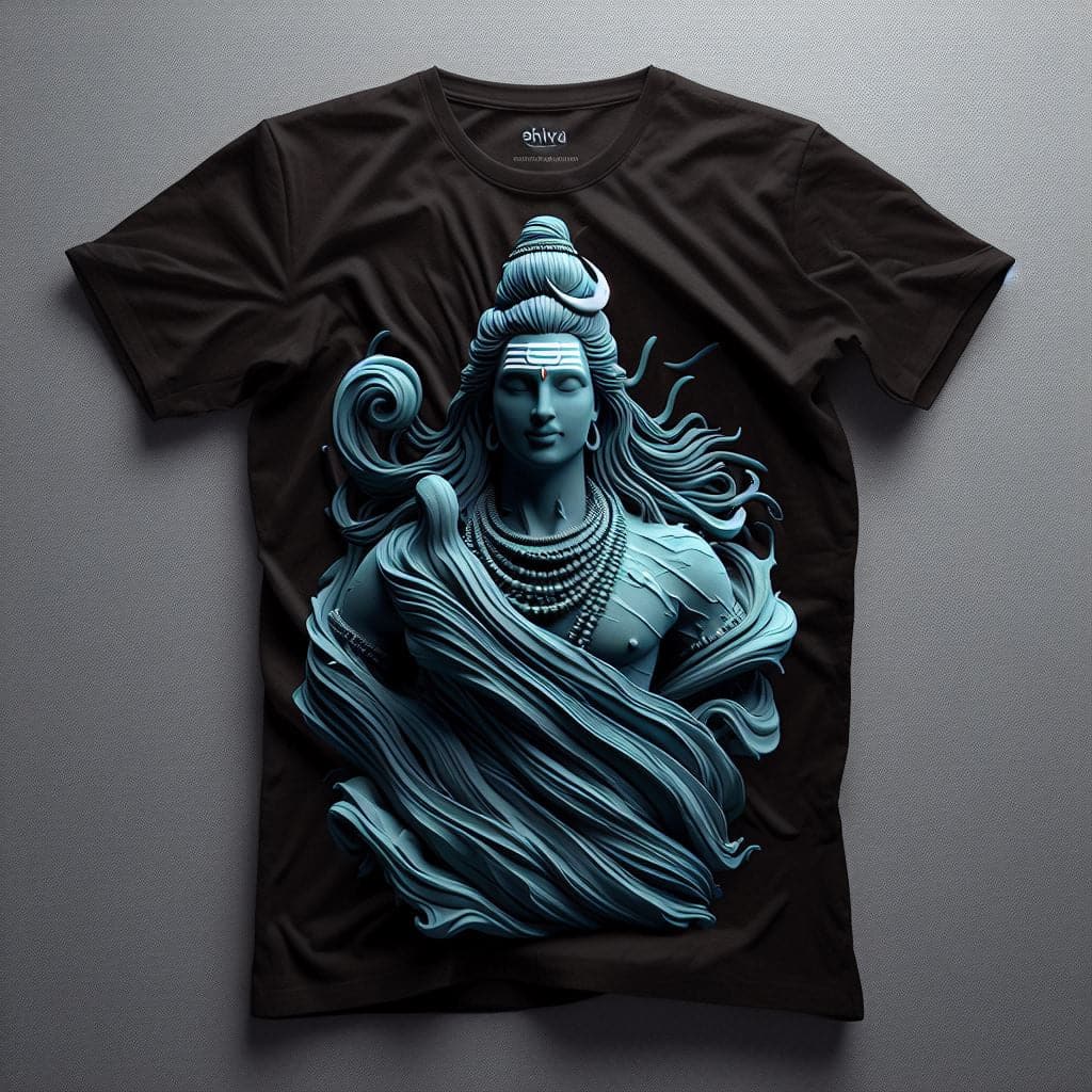 Lord Shiva Spiritual Flow Black T - Shirt - Acquires