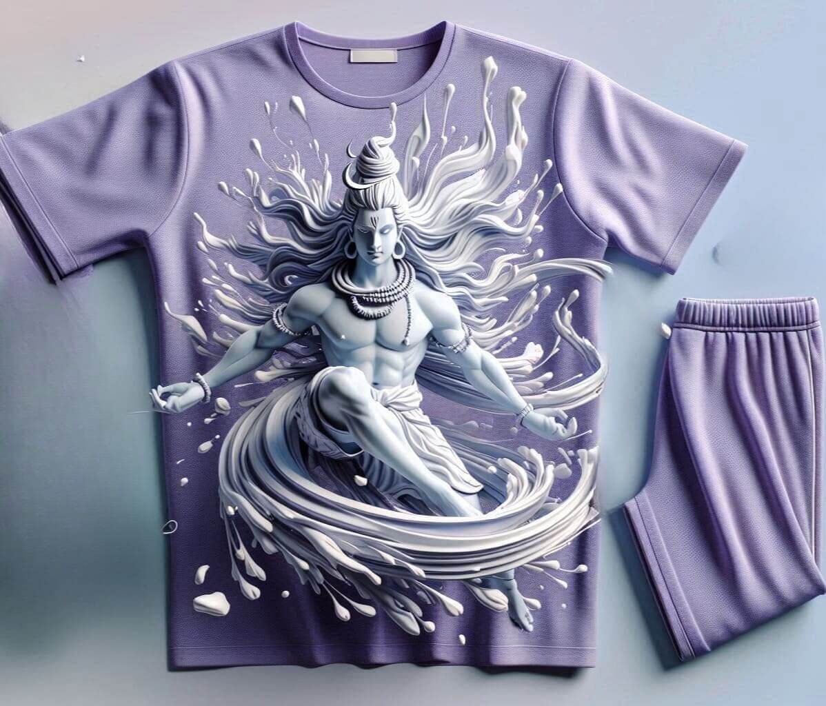 Mahadev Avatar Gracious Lavender Tracksuit Set - Acquires