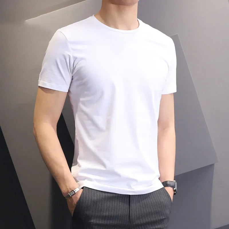 Simple Short Sleeve Round Neck Tee