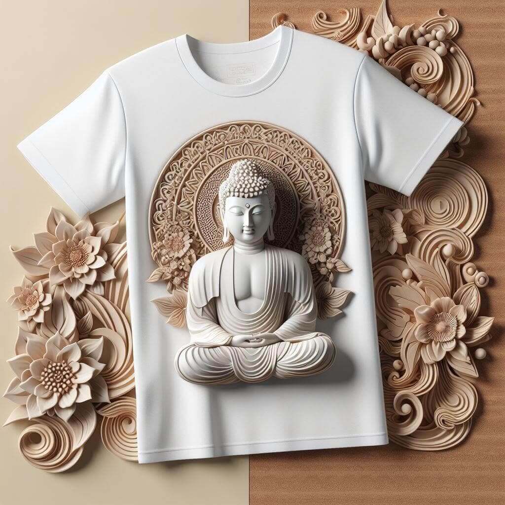 Majestic Buddha Tee - Serenity in Style - Acquires