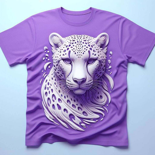 Purple Cheetah Safari Trek Tee - Wild and Striking - Acquires