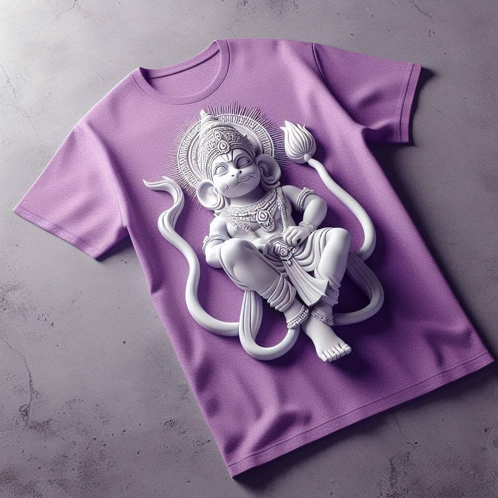 Purple Hanuman Tee - Devotion and Strength - Acquires