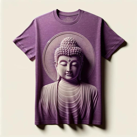 Purple Tranquility: Beautiful Buddha T - Shirt - Acquires