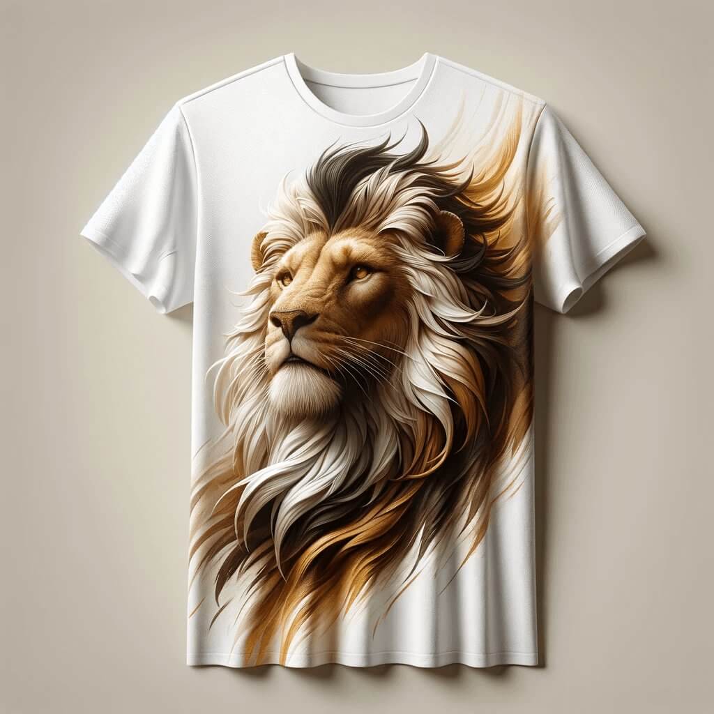 Smooth White Cotton T - Shirt with Beautiful 3D Design - Acquires