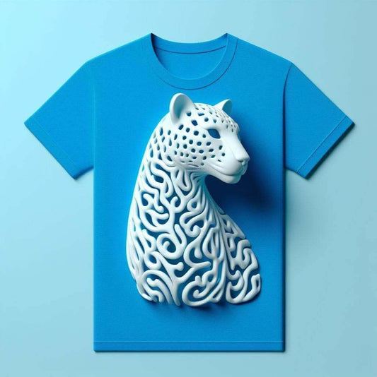 Speedy Cheetah Sky Blue Tee - Fast and Stylish - Acquires