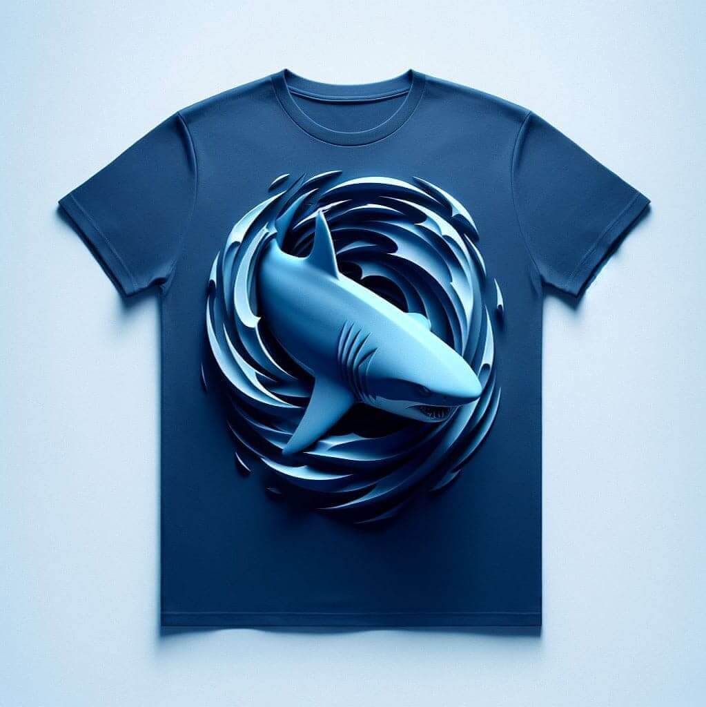 Spiral Shark Tee for Dynamic Style - Acquires