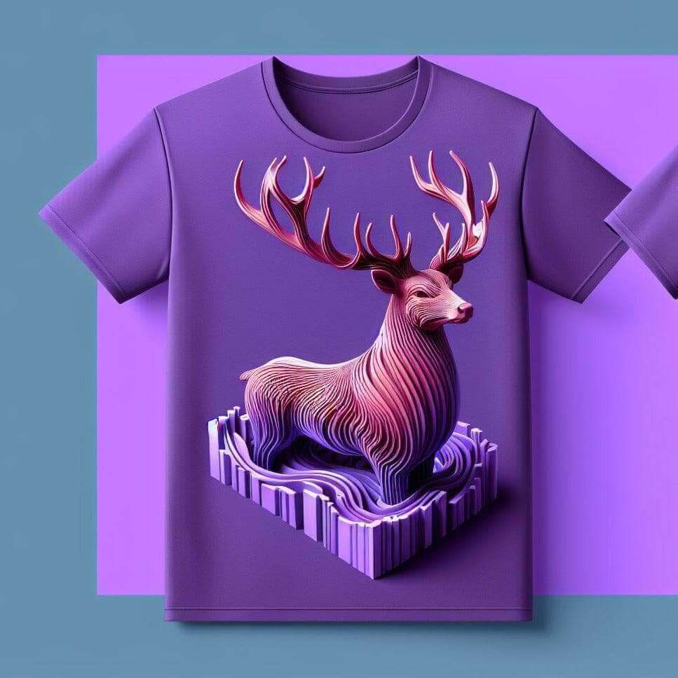 Twilight Deer Purple Tee - Mystic and Serene - Acquires