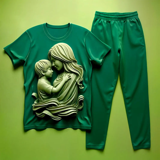 Son’s Protector Green Tee with Olive Green Jogger Tracksuit