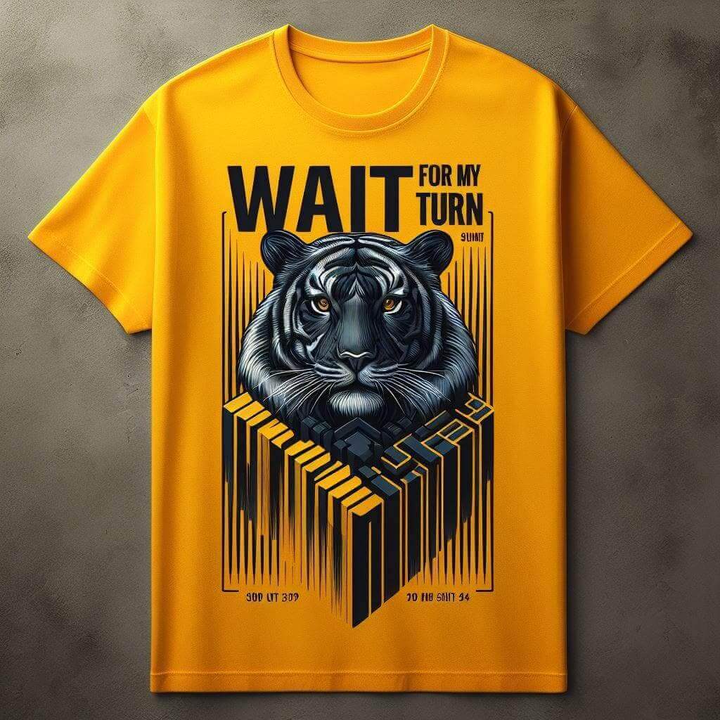 Wait for My Turn Tiger Tee - Patient and Powerful - Acquires