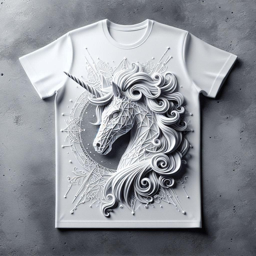 White Unicorn Design Tee - Magical and Mystical - Acquires