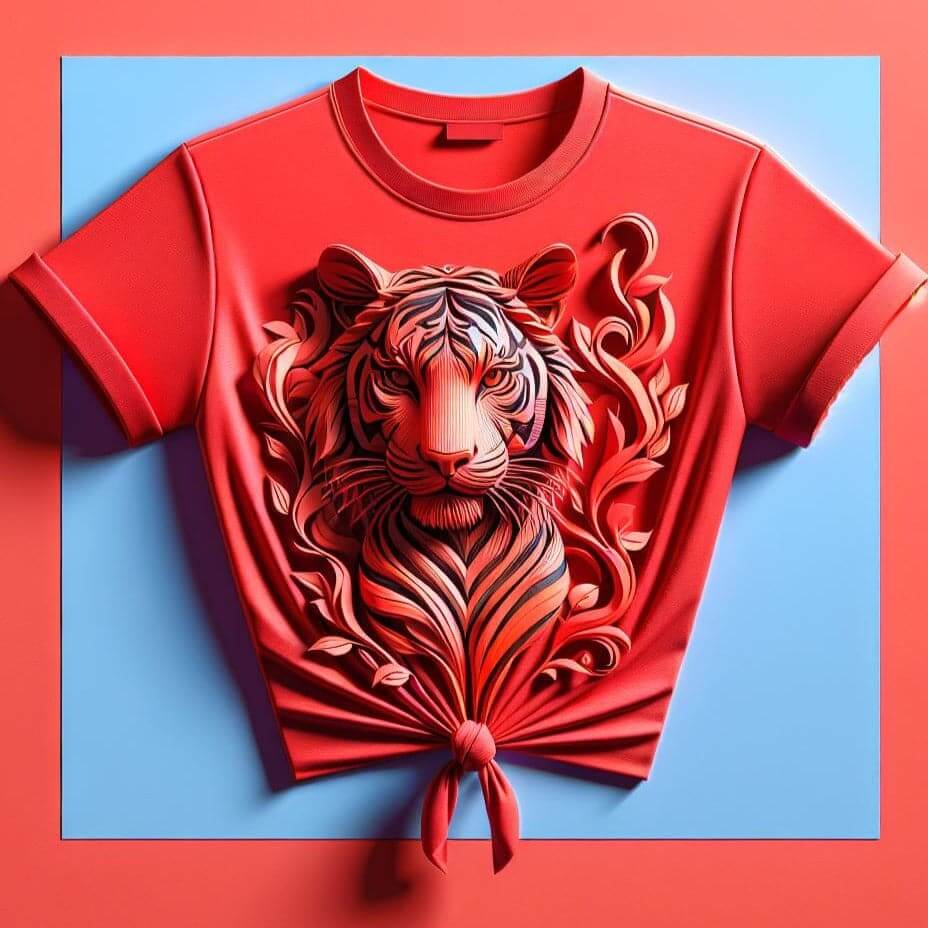 Women's Crimson Red Tiger Majesty T - Shirt - Acquires