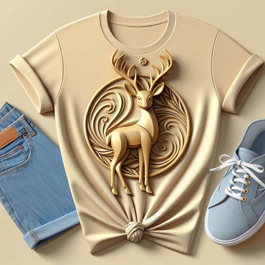 Women's Desert Gold Stag Glory T - Shirt - Acquires
