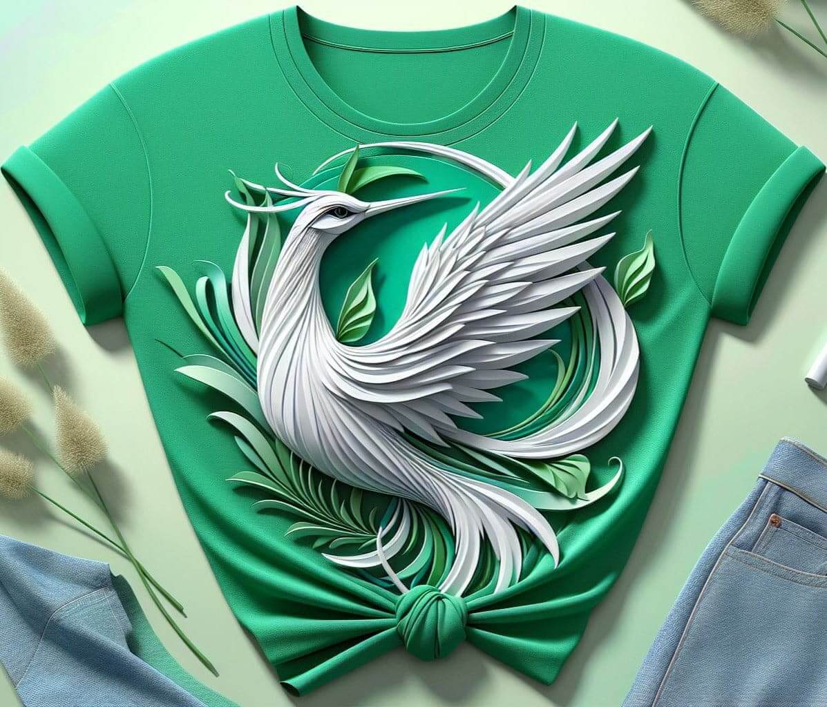 Women's Emerald Grace Bird T - Shirt - Acquires