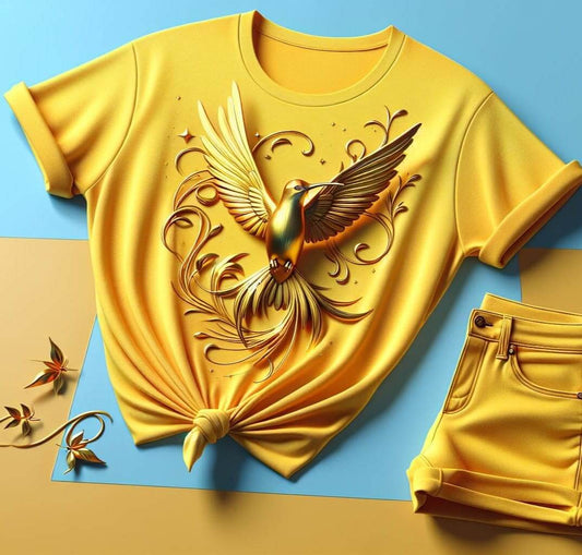 Women's Golden Sunshine Hummingbird T - Shirt - Acquires