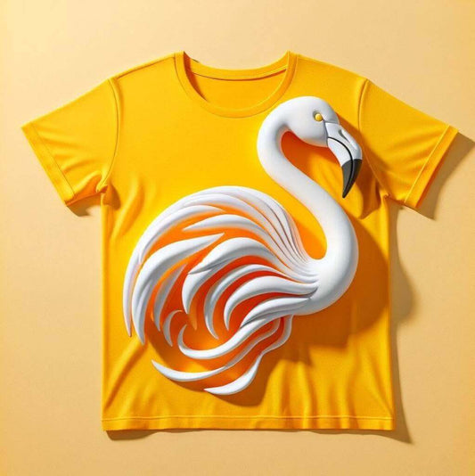 Yellow Cute Swan Tee - Elegant and Whimsical - Acquires