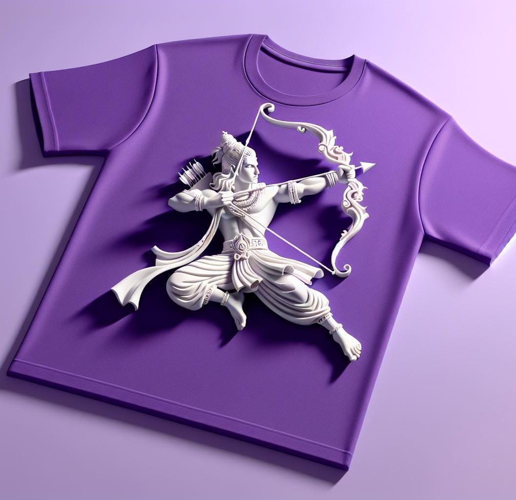 Purple Lord Rama Tee - Divine and Majestic - Acquires