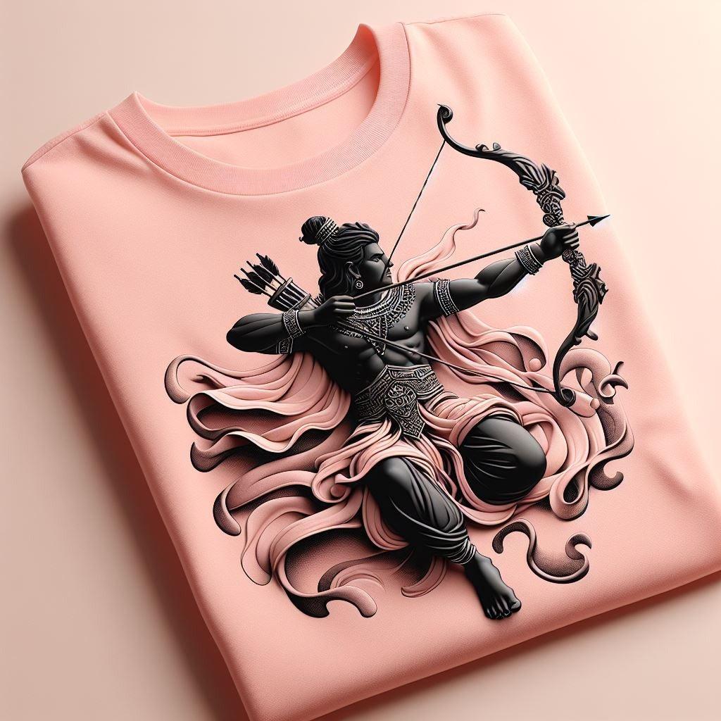Light Pink Lord Rama Tee - Devotion and Grace - Acquires